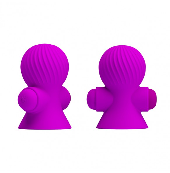 PRETTY LOVE Strong Vibration Nipple Sucker Massager (Chargeable -Purple)